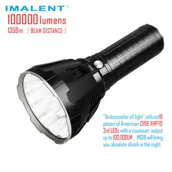 IMALENT MS18 светодиодный фонарик CREE XHP70 100000 люмен Водонепроницаемая вспышка с 21700 батареей Интеллектуальная Зарядка для поиска