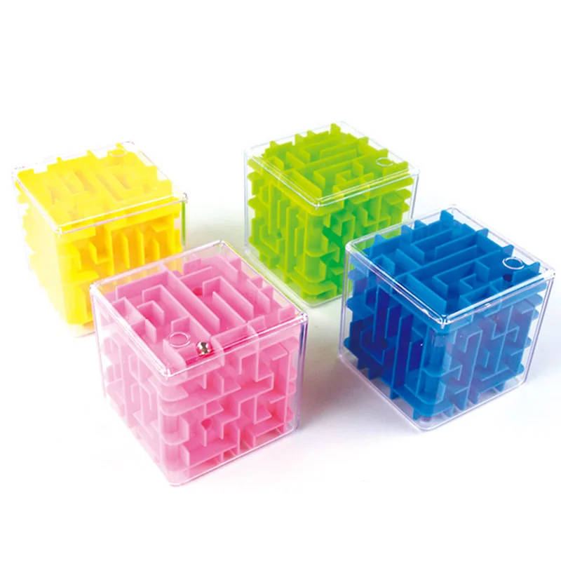 

3D Cube Maze Toy Puzzle Game Brain Teaser Labyrinth Rolling Ball Toys For Kids Earling Learning Children Christmas gift