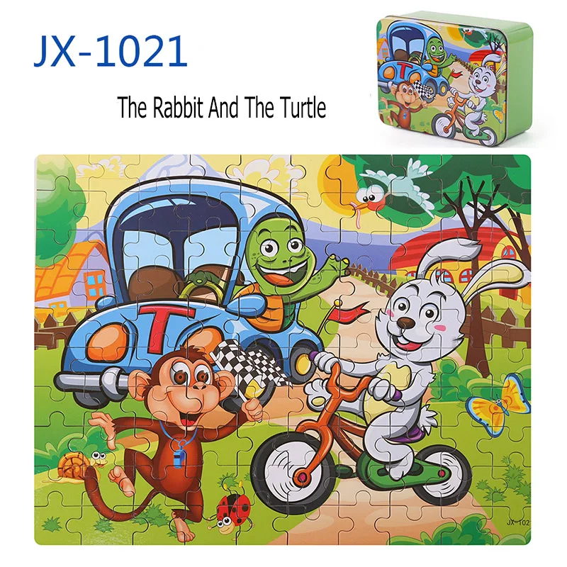 

Puzzle Toy Children Cartoon Animation Wooden Puzzle Jigsaw Baby Educational Toys 28.5*22.5cm for Kids Gift