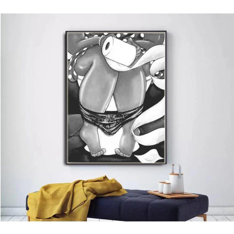 

5D Diy Bathroom Art Deco Wall Sticker, Toilet Woman Diamond Painting, Cross Stitch, Diamond Embroidery Cartoon Sexy Woman Mosaic
