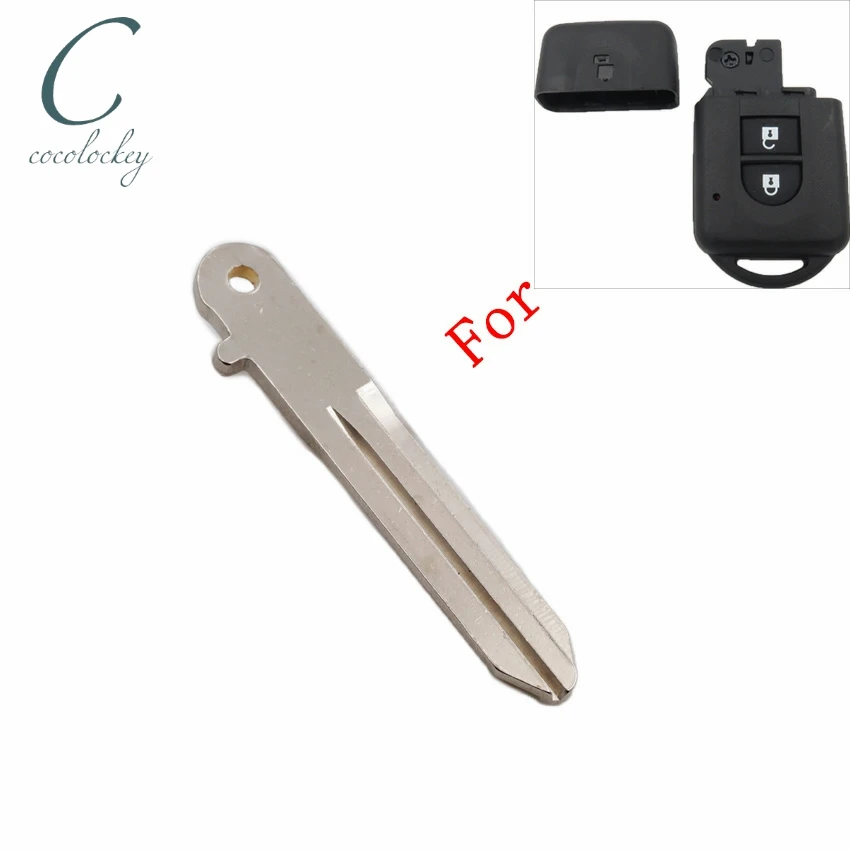 New Smart Remote Key Shell uncut emergency key blank blade fit for nissan micra xtrail qashqai juke duke Case cocolockey high quality car key shell fob for nissan micra k12 qashqai juke duke xtrail navara 2buttons remote key uncut blade