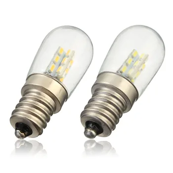 

LED Light Bulb E12 2W 3014 SMD 24 LED High Bright Glass Shade Lamp Pure Warm White Lighting 220V For Sewing Machine Refrigerator