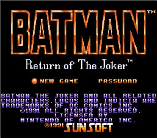 

B@tman Return of the Joker Game Cartridge for NES Console