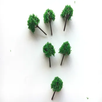 50pcs/lot Architecture N Z 1:1000 Scale Model Miniature Green Trees In 3.5cm For Ho Train Layout