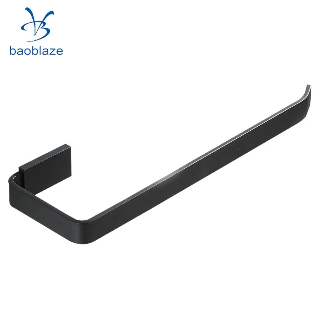 3-6kg BLACK Brass Towel Rack Shelf Rail Paper Roll Toilet Bathroom Shower Organizer Brush Holder Robe Wall Hanger