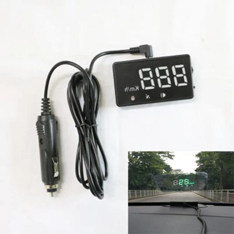 Universal Car HUD Head Up Display LED Windscreen Projector Speeding Warning Fuel 5V/12V/24V automotive voltage |