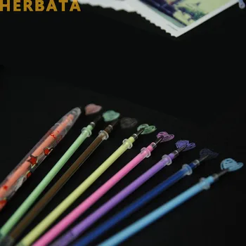 

Free shipping 1 pen + 8 Refill/set watercolor chalk gel pen diy decoration for album color pens set stationery school suplies