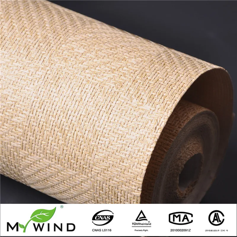Акция ligth Золотой коричневый grasscloth бумага для плетения обои текстурированная