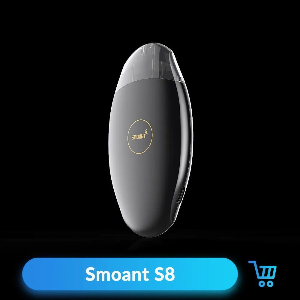 

Original Smoant S8 Pod Kit 370mAh Internal Battery 2ml Cartridge 1.3ohm Coil Oil Bottle Pocket Electronic Cigarette Kit
