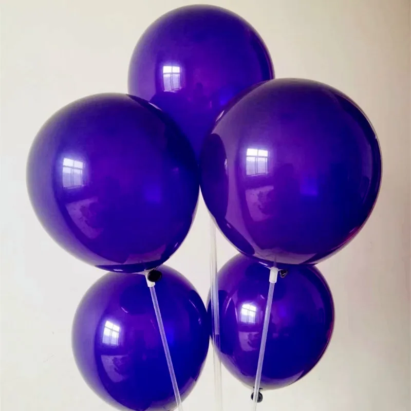 30 шт./лот, 10 дюймов, 2,2 г, круглые латексные темно-фиолетовые воздушные шары, надувные воздушные шары, свадебные принадлежности, детские игрушки для дня рождения - Цвет: Сливовый