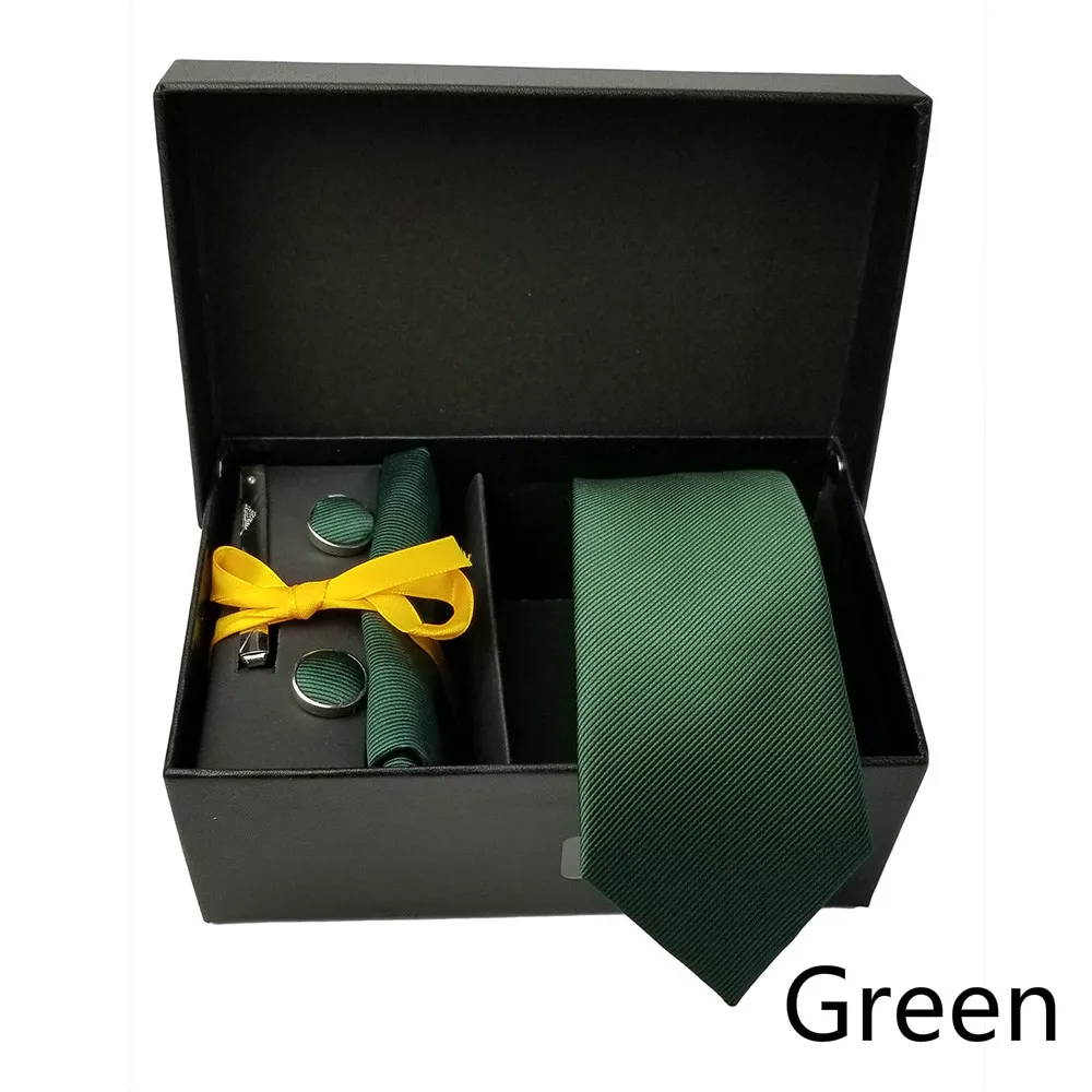 6 см тонкий классический мужской галстук, жаккардовый мужской галстук со стрелками, носовой платок, запонки, подарочная упаковка, деловые мужские подарки