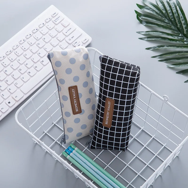 

Pencil Case Estuche Escolar Estojo Escola Trousse Scolaire Stylo Estuches Lapices Etui Pennen Dot Mesh Articulos Escolares