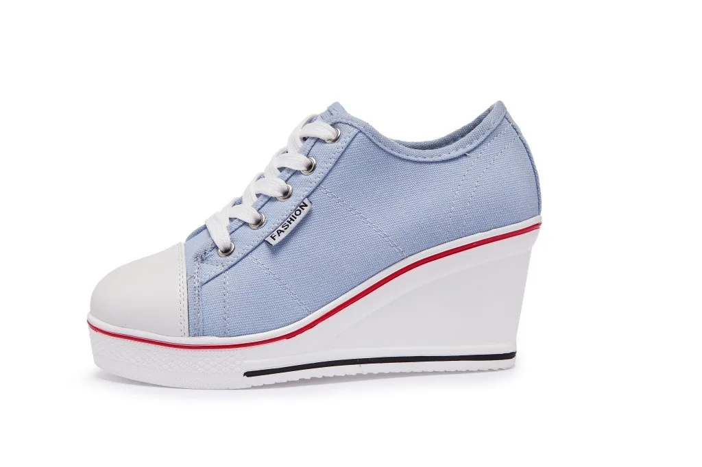 

Women Wedges Low Top Platform Shoes Sneakers Dropshipping 2019 New Woman Casual Shoes Trainers Walking High Heels Canvas Shoes
