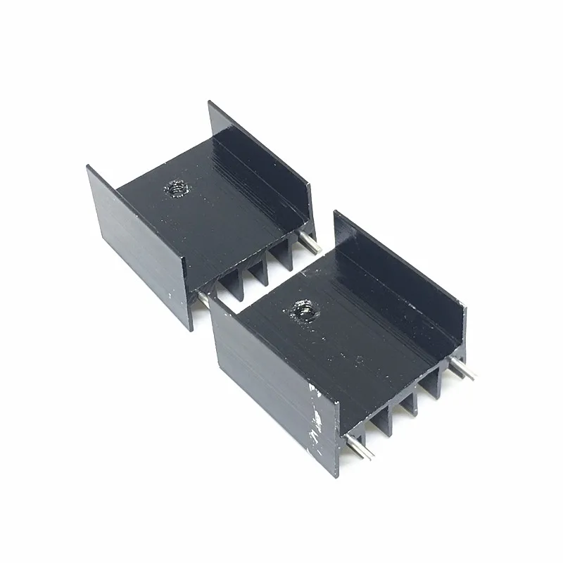 10pcs 25 23 16MM TO 220 Triode Heat Sink  TO220 Transistor Aluminum Radiator Heat Sink With 2Pin   
