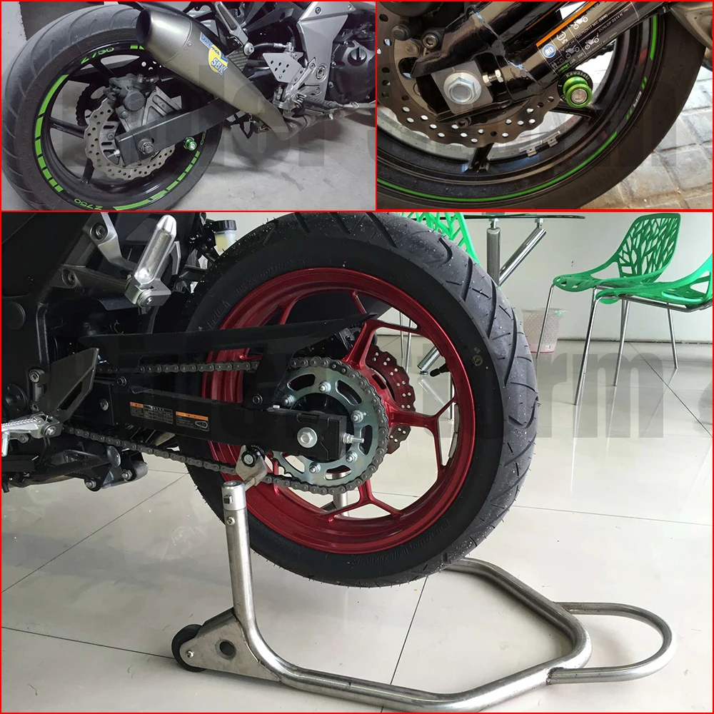 (M10) 10 мм CNC Алюминиевые Мотоцикл Swingarm катушки ползунок для KAWASAKI ZX 6RR 636 2003 2006 1989 ZRX1100