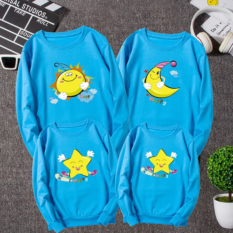 

Plus Size Family Matching Outfits New 2018 Casual Autumn Mother Daughter Father Son Boy Girl Cotton Family Clothing T-shirts