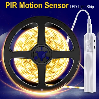 

LED Motion Sensor Strip Lamp 2835 Under Cabinet Night Light 5V LED Strip Dimmable Neon Led Tape Waterproof Backlight Television