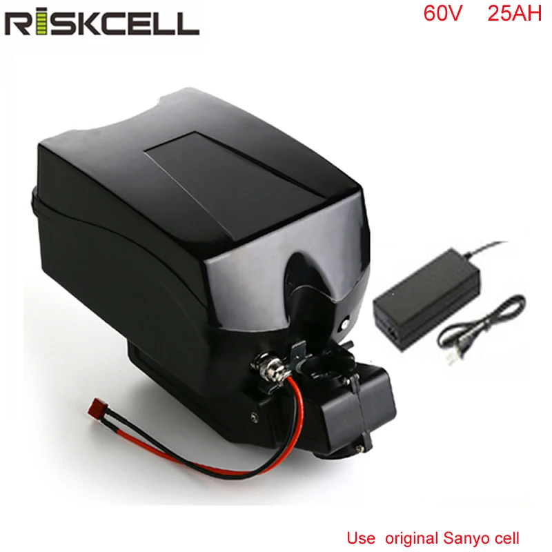 

Rechargeable 60v 25Ah electric bike battery pack for ebike battery with frog case + charger For Samsung cell