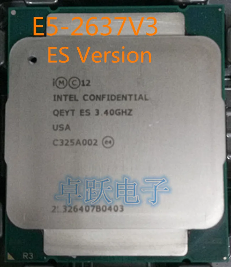 Intel XEON E5-2637V3 3,40 GHz ES версия QEYT E5 2637 V3 четырехъядерный 20M LGA2011-3 135W E5-2637 V3 E5 2637V3