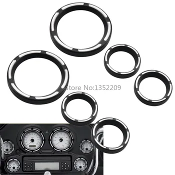 

Motorcycle Accessories Aluminum Inner Fairing Trim Kit Burst Speedometer Bezel for Harley Electra Street Glide 96-13