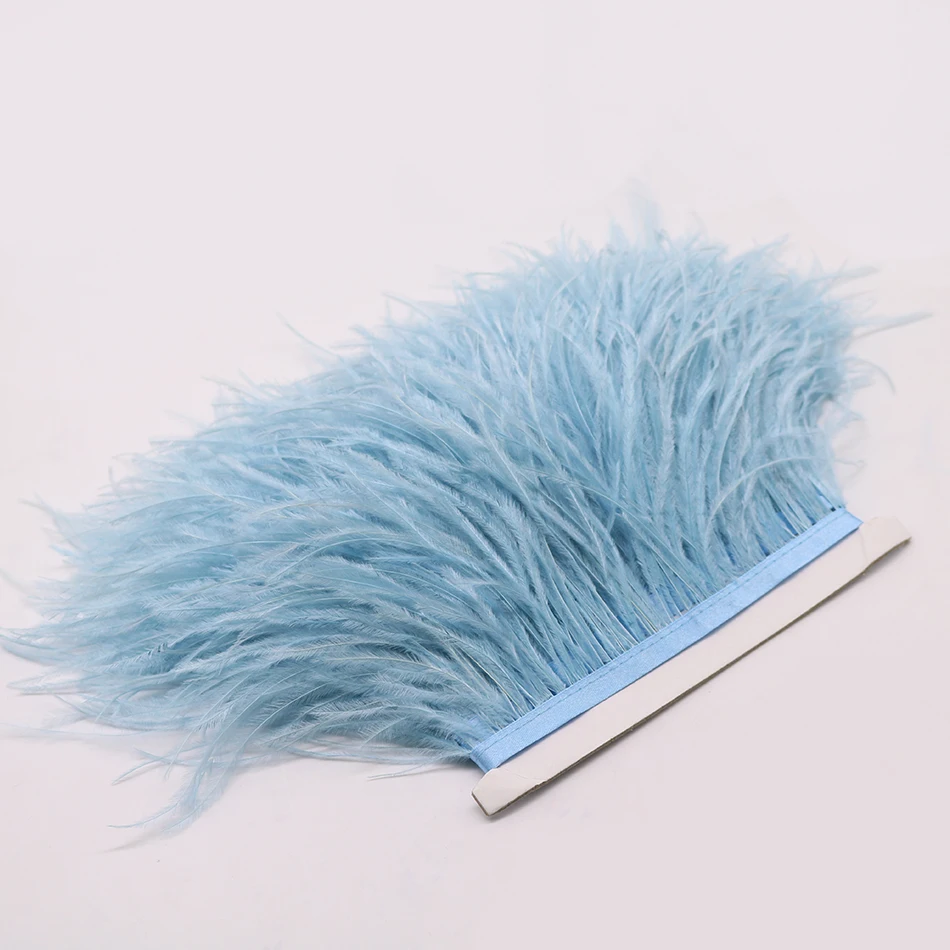 27 light blue ostrich feather fringe 3