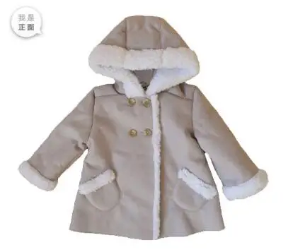 

Brand Baby Girl's Coats 2017 Winter Long Sleeve Fleece Thicken Infant Hooded Jackets Baby Clothes Kids Keep Warm Outerwear
