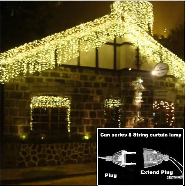 Led luces de navidad al aire libre decoración 3.5 m Droop 0.3 0.5 m