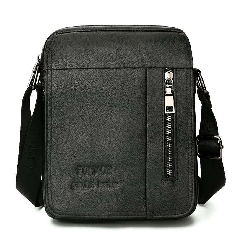 

Fonmor Original Design Genuine Leather Crossbody Bag For Men Shoulder Bags Causal Flap Phone Messenger Bags High Quality Bags