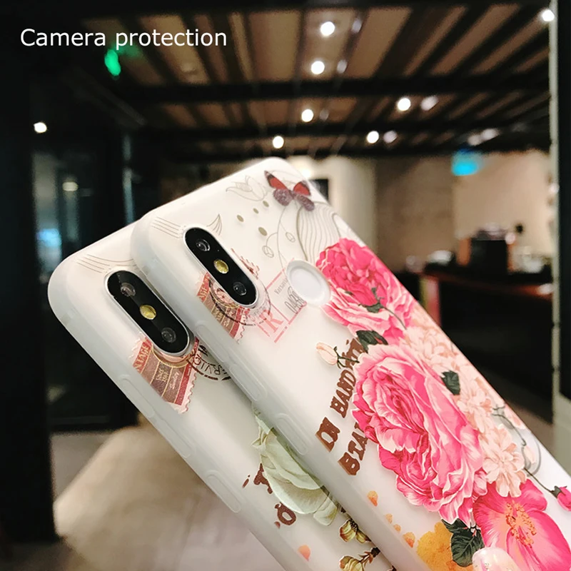 ROSINOP 3D Цветочный матовый Силиконовый чехол для iphone xs max xr 5 6 7 8 plus прозрачный мягкий