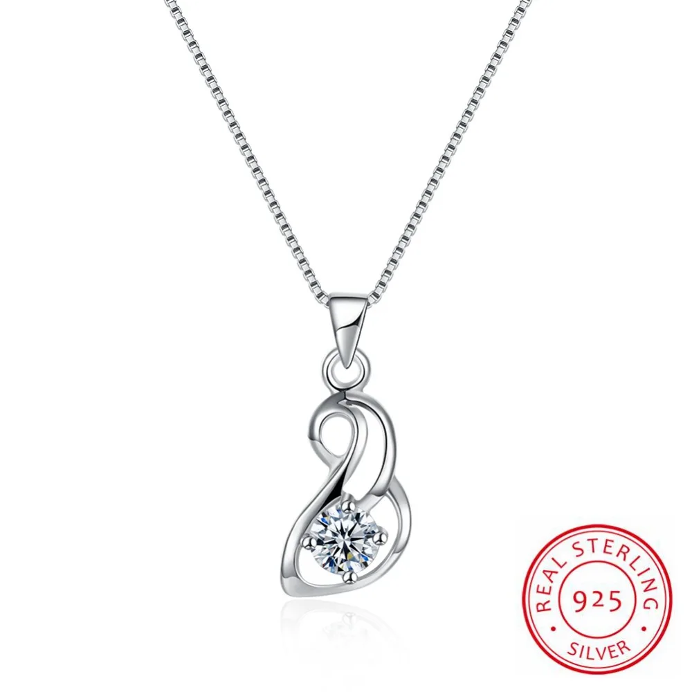 

Authentic 925 Sterling Silver Vintage Dazzling Allure With AAA Zircon Simple Fashionable Exquisite Necklaces & Pendants Jewelry