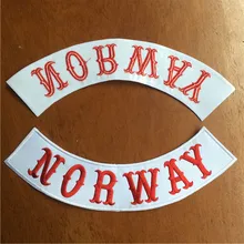 Норвегия Онтарио яд отряд заказ нижний рокер Вышивка Патчи для мужских пиджака 30X7 см