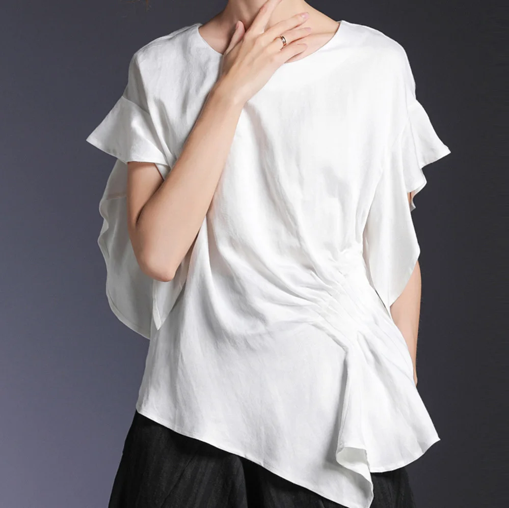 [EAM] 2020 New Spring Summer Round Neck Short