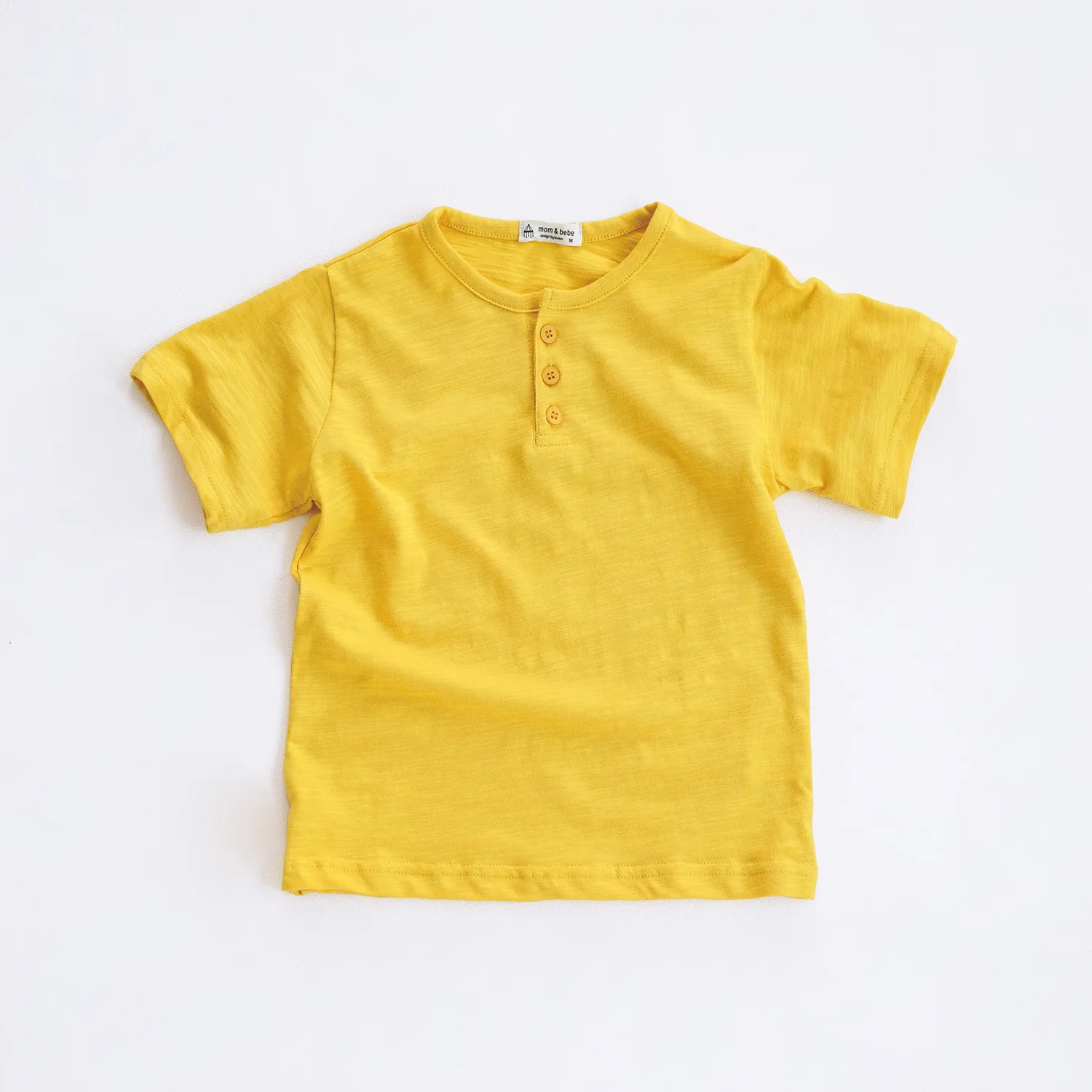 Новая летняя детская одежда для маленьких девочек Повседневная хлопковая футболка одежда для малышей высокого качества милые футболки для детей от 1 до 8 лет CA912 - Цвет: Цвет: желтый