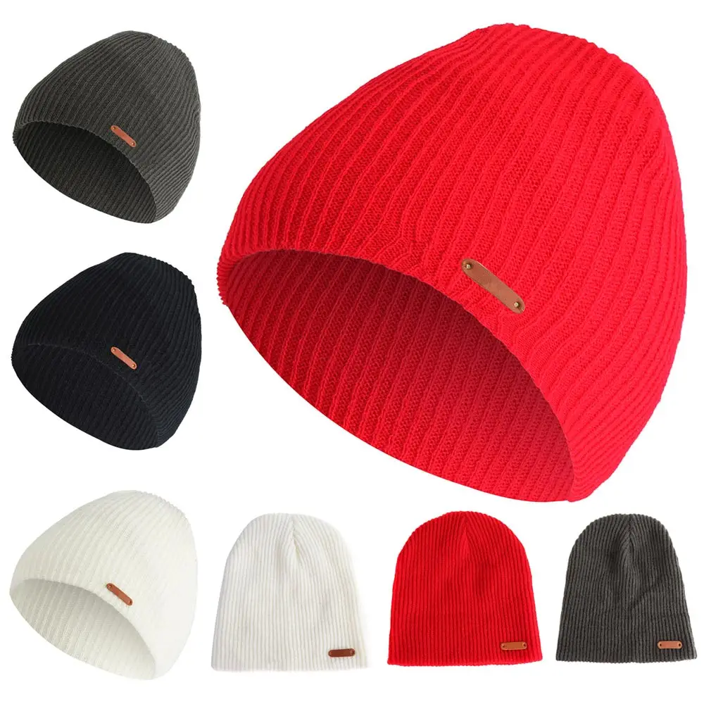 Для женщин мужчин вязание шляпа кепки в полоску короткие теплые мягкие удобные для зимы FS99