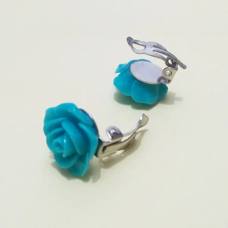 Серьги клипсы bijoux без проколов ушей база для пирсинга fкабошон камея bazel плоская