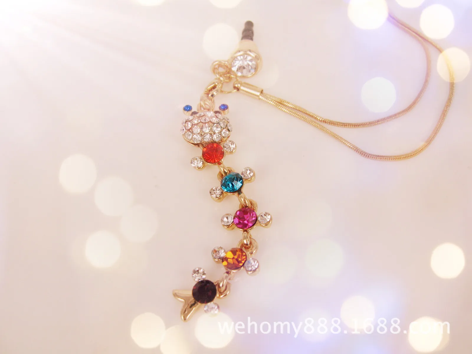 

1Pcs 3.5mm lovely Caterpillar Design Mobile Phone Ear Cap Dust Plug For Iphone Andriod dust plug
