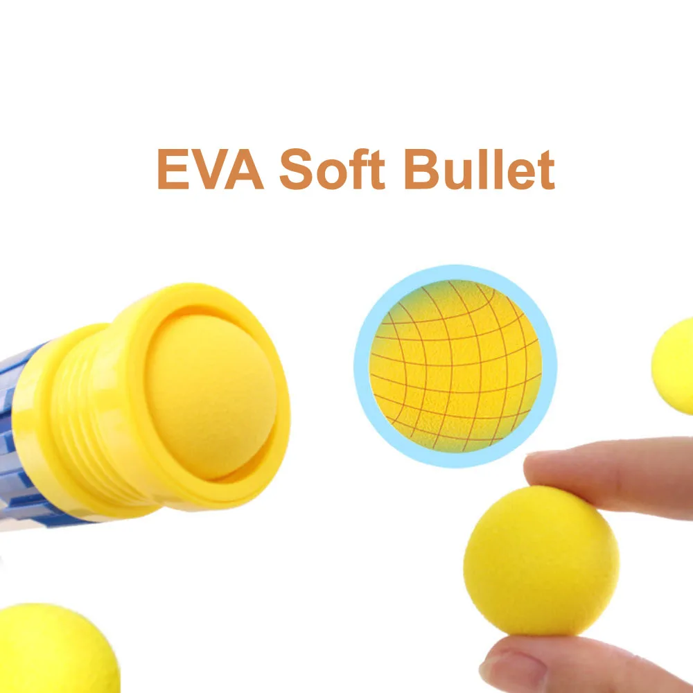 Outdoor Children Interactive Shooting Gun EVA Soft Bullet Air Powered Aerodynamic Gun Desktop Indoor Shoot Game for Kids 4