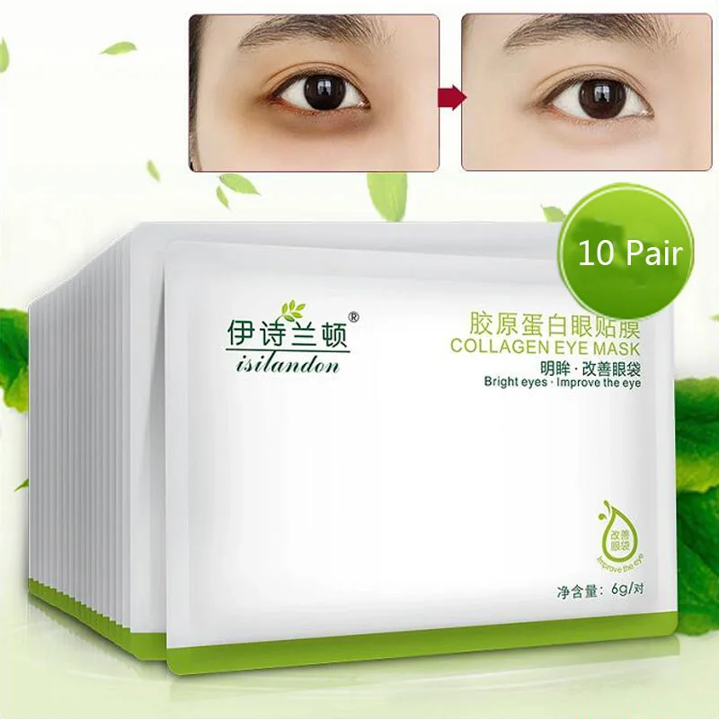 

Collagen Eye Mask Dark Circles Collagen Mask Firming Anti Wrinkle Sleep Mask Skin Care Whitening 10 Pair=20 PCS
