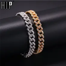 Браслет в стиле хип-хоп, 8 мм, украшенный кубическим цирконием, геометрический AAA CZ камень, Теннисный кубинский браслет на цепочке, мужские и женские ювелирные изделия
