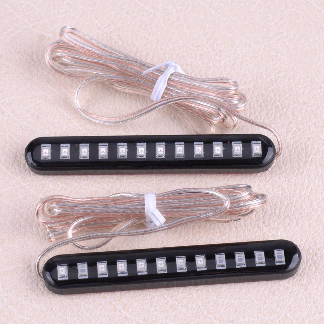 

2pcs Motorcycle Waterproof LED Strips Switchback Flowing Water Licence Plate Turn Signal Brake License plate Light Indicator