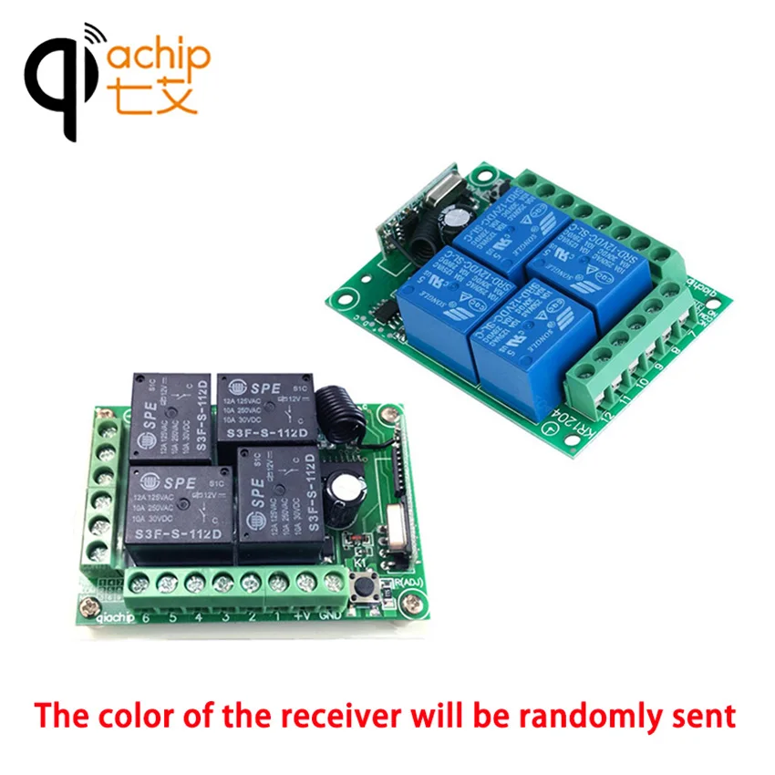 QIACHIP 433 Mhz DC 12 V 4CH беспроводной пульт дистанционного управления релейный приемник