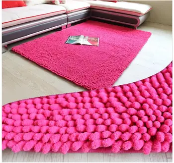 

Long Chenille Fabric Anti-slip Mat Thick Floor Carpets for Living Room Bathroom Water Absorption Floor Rug Mat Plain Color