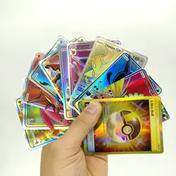 100 200 300GX Мега блестящие карты игра битва карт торговые карты игры дети игрушка «Покемон»