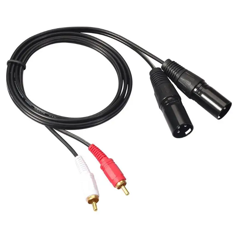 1 5 м/4.9ft двойной RCA штекер XLR Мужской кабель 2 Сделано в Китае до Hi Fi стерео аудио для