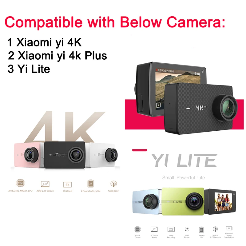 Аккумулятор KingMa Xiaomi Yi 4 K, 3 шт., 1000 мА/ч, 3 канала, USB зарядное устройство для XiaoYi 4K II 2 Xiaomi Yi 4k plus yi lite, аксессуары