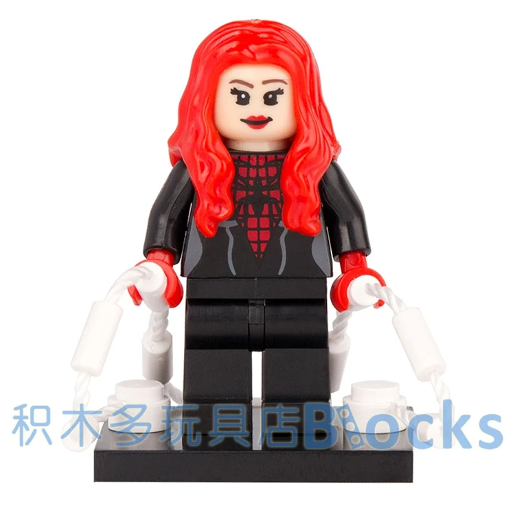Goedkoop Enkele Koop Custom Spider Meisje Iron Man Spider Man Avengers Super Heroes minifig monteren model diy Bouwstenen Speelgoed Gift