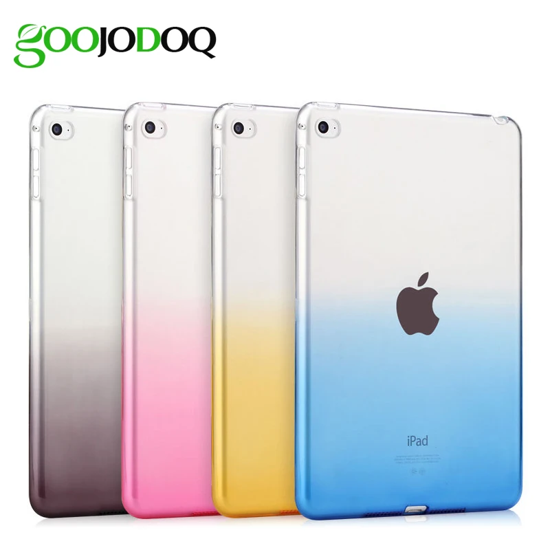 Чехол для IPad Air 1 2 силиконовая мягкая прозрачная задняя крышка градиентный цвет