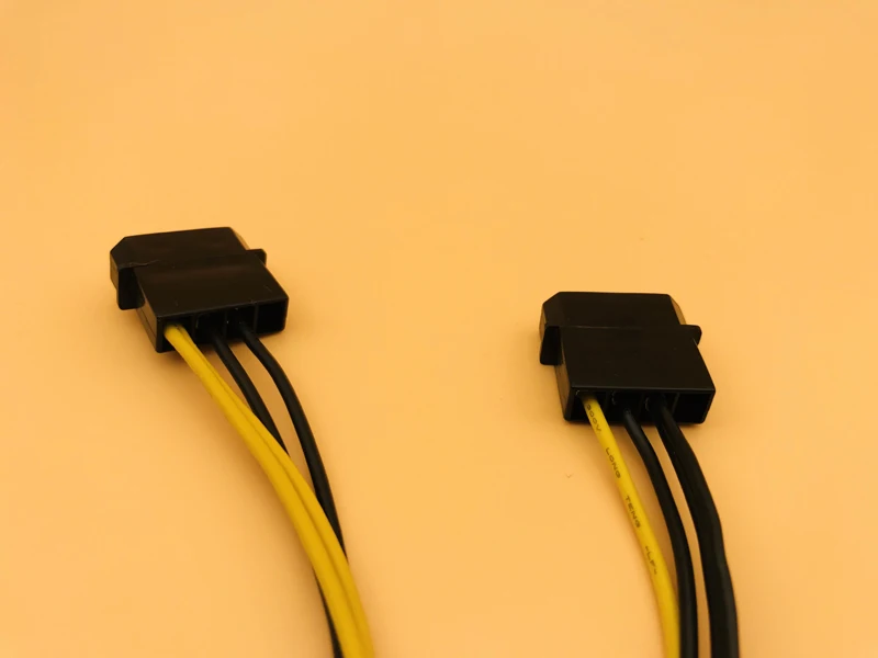 Durable Dual 4Pin to 8Pin Graphics Card Power Cable Dual 4P to 8P Video Card Power Supply D Port Graphics Card Cables for Mining