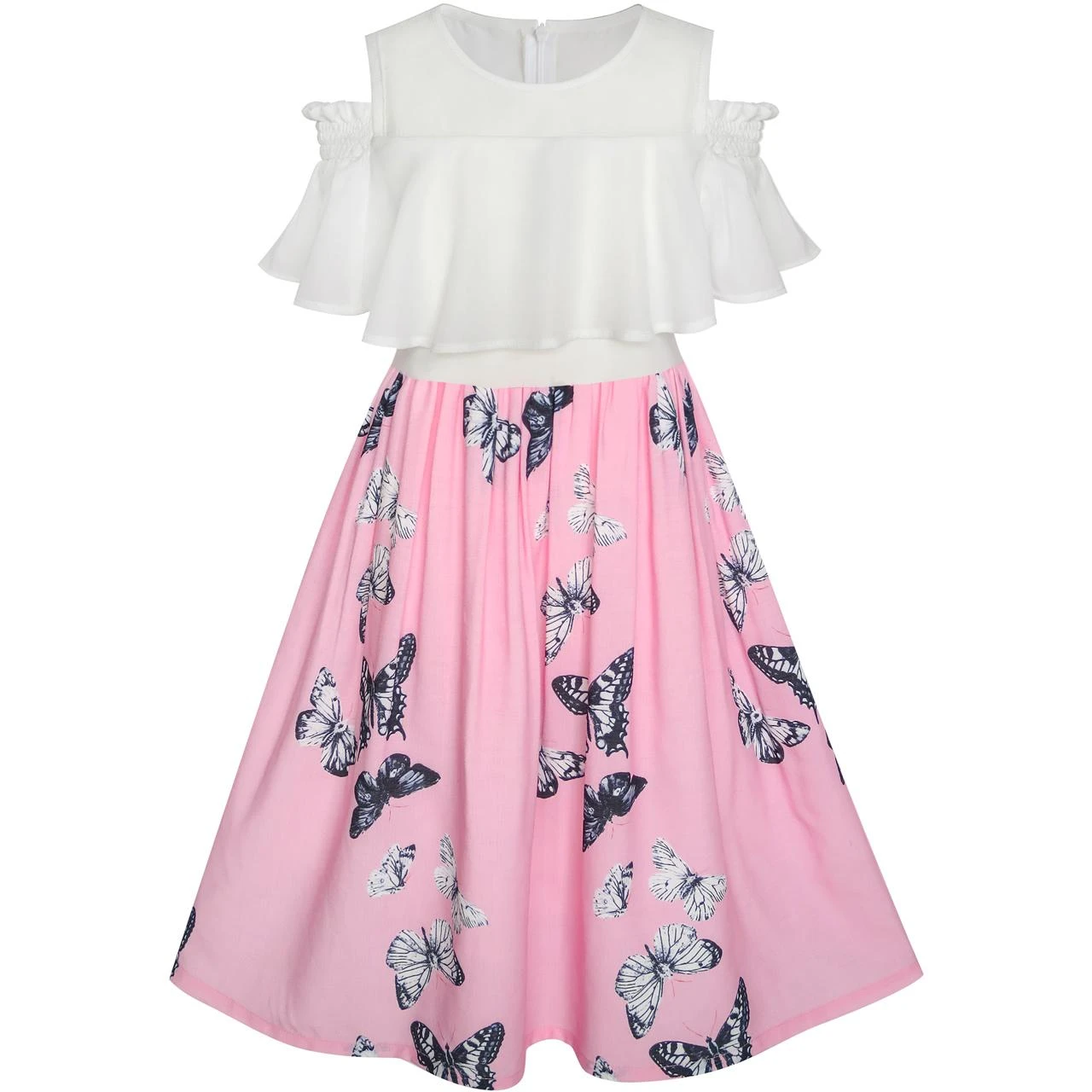 chiffon butterfly dress