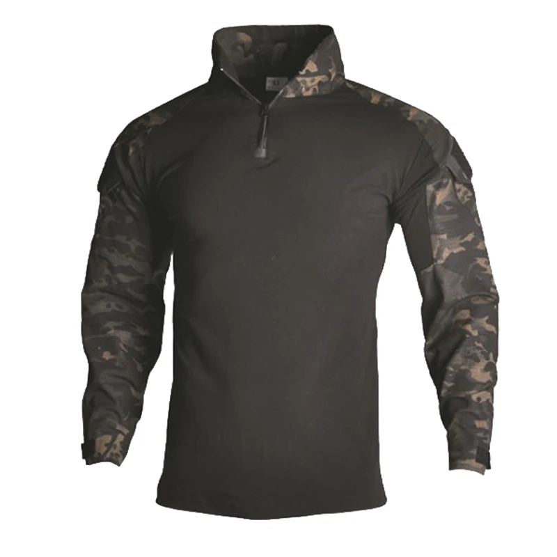 TAK YIYING Tactical Military Shirt Men Long Sleeve Solider Army Shirts